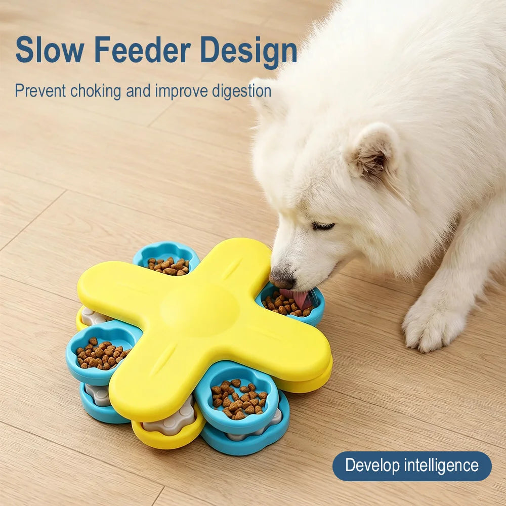 Dog Puzzle Toy Slow Feeder Interactive Treat Dispenser Pet Training Game Toy for Dogs Cats Self Play Entertainment