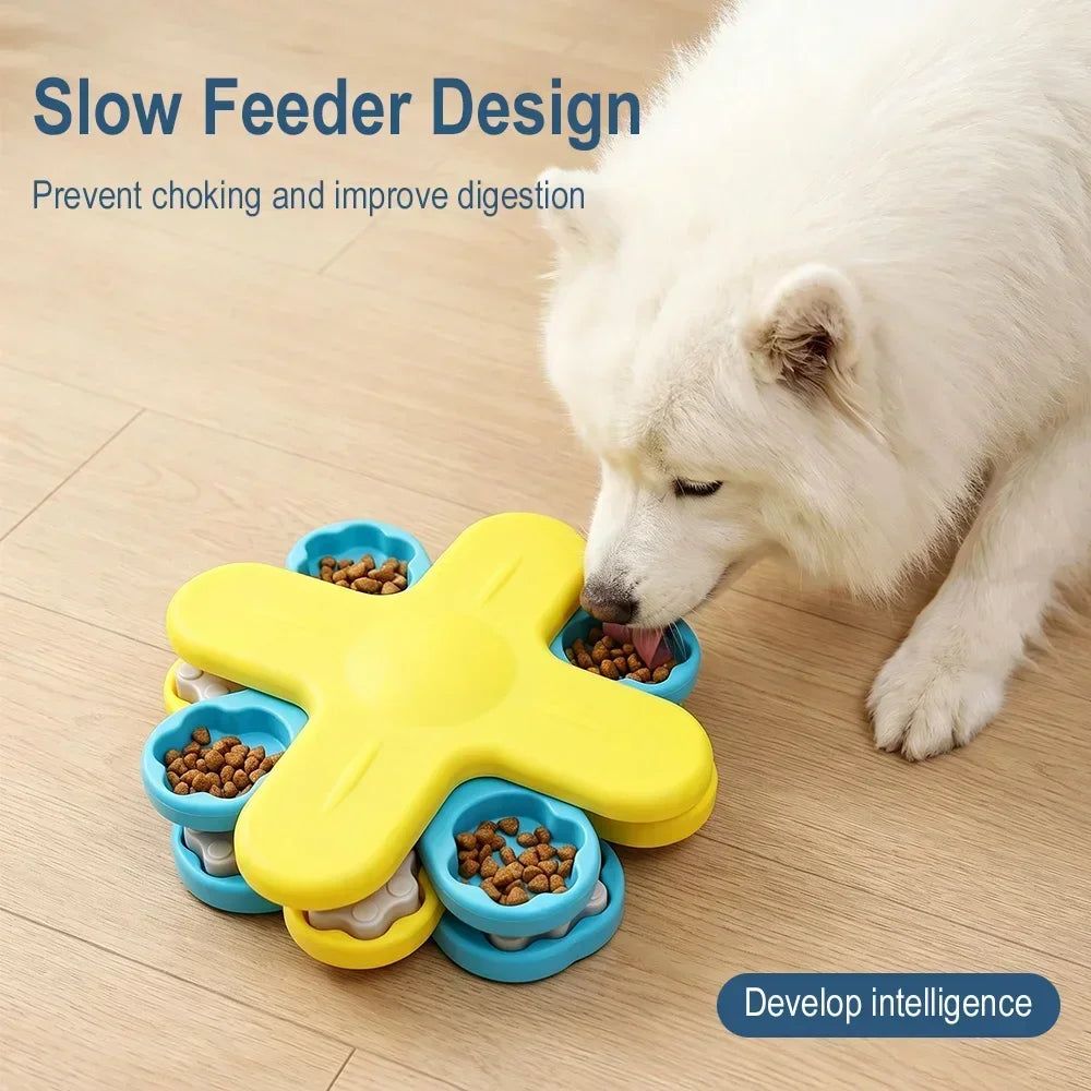 Dog Puzzle Toy Slow Feeder Interactive Treat Dispenser Pet Training Game Toy for Dogs Cats Self Play Entertainment