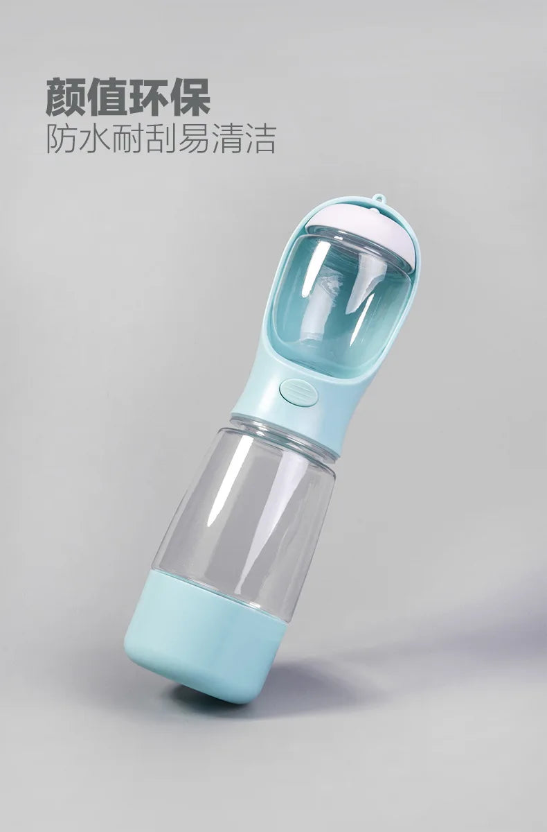 3-in-1 Dog Travel Bottle – Water, Food & Bowl