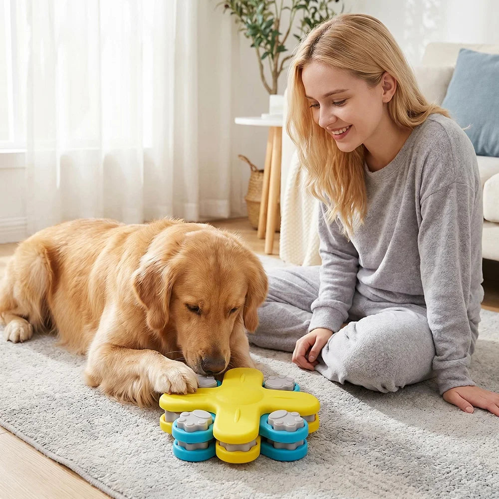 Dog Puzzle Toy Slow Feeder Interactive Treat Dispenser Pet Training Game Toy for Dogs Cats Self Play Entertainment