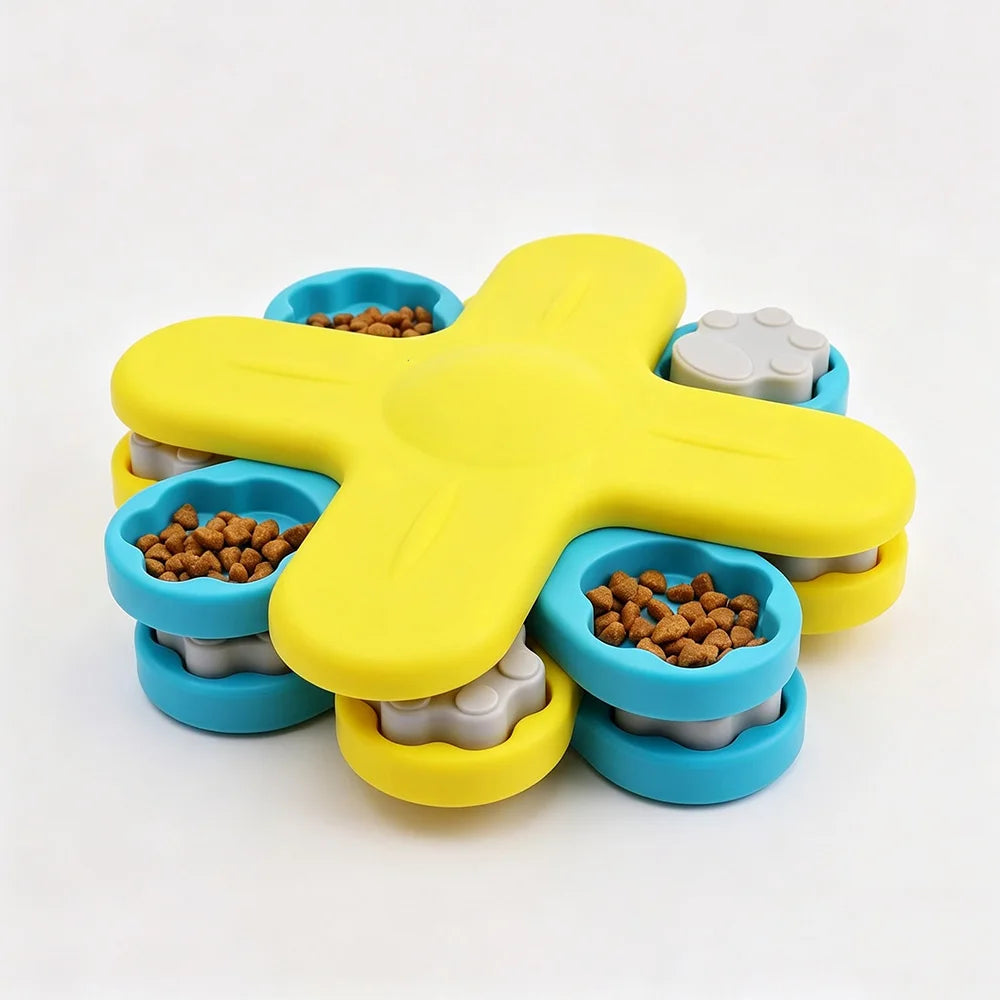 Dog Puzzle Toy Slow Feeder Interactive Treat Dispenser Pet Training Game Toy for Dogs Cats Self Play Entertainment