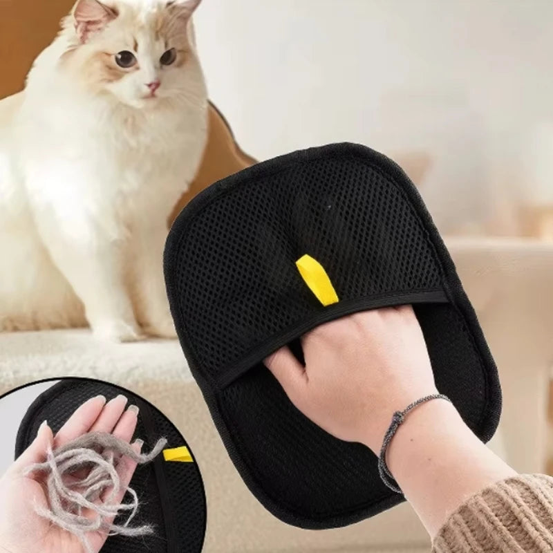 3pcs Pet Grooming Cleaning Glove Double-Sided Washing Dog Cat Glove Self Cleaning Hair Remover Massage Brush Cats Accessories