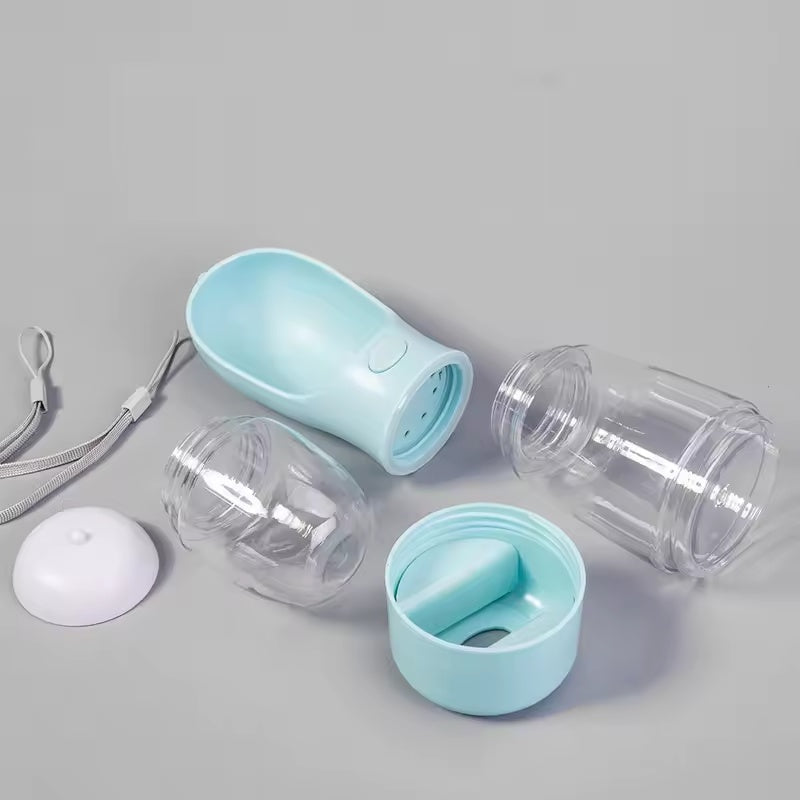 3-in-1 Dog Travel Bottle – Water, Food & Bowl
