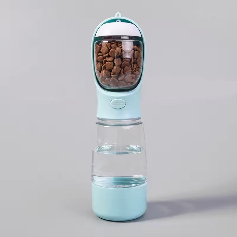 3-in-1 Dog Travel Bottle – Water, Food & Bowl